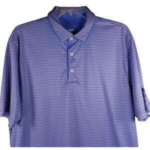 Greg Norman Mens Golf Polo Shirt Large Blue Short Sleeve ML75 Wicking PlayDry